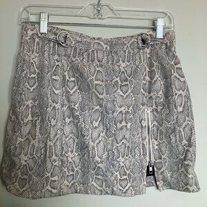 Free People Beige Snakeskin Skirt